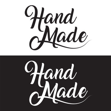 HAND MADE  - hand lettering inscription text calligraphy motivation and inspiration positive quote. vector illustration. EPS 10