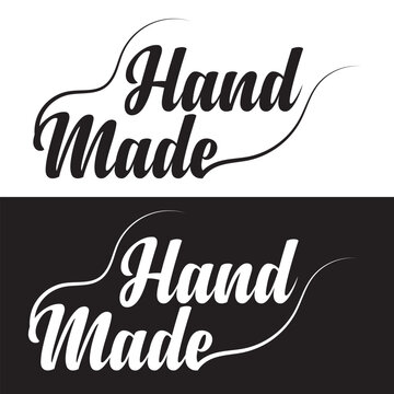HAND MADE  - hand lettering inscription text calligraphy motivation and inspiration positive quote. vector illustration. EPS 10