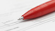 © Kiron - Red pen tip poised over a safety checklist, ready to make a mark, with white background highlighting the details. Ai generated