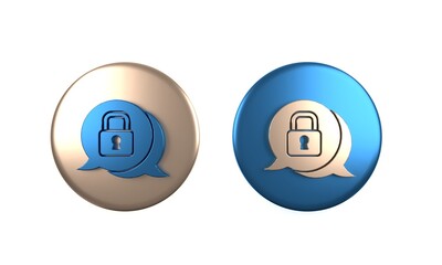 Poster - colorful cyber security icon isolated on white background. closed padlock on digital circuit board. 