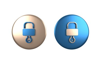 Poster - colorful lock and key icon isolated on white background. padlock sign. security, safety, protection,