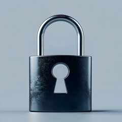 Poster - padlock icon representing secure digital access control and entry