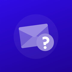 Poster - request mail vector icon for apps, transparent design