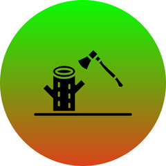 Sticker - tree stump icon