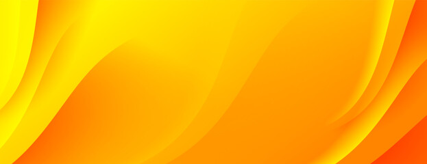 Wall Mural - yellow orange abstract wavy lines texture background with copy space