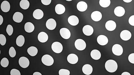 Aufkleber - Black and white polka dot pattern, retro style background