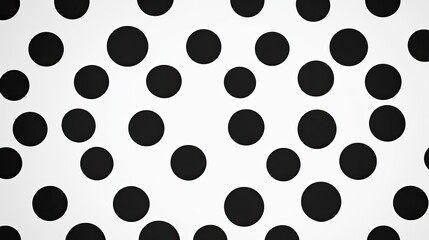 Aufkleber - Black and white polka dot pattern, retro style background