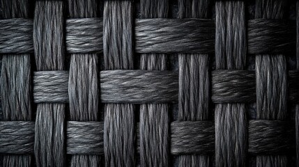 Aufkleber - Black and white woven texture, intricate and detailed background
