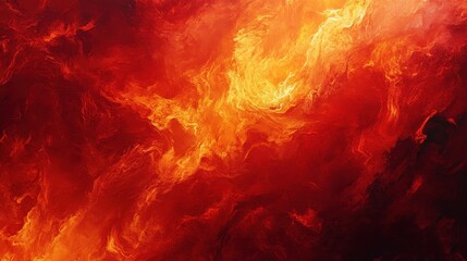 Wall Mural - abstract fiery background with swirling red and orange hues.