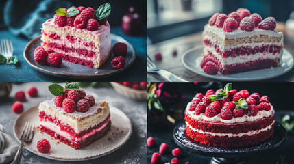 Canvas Print - cake with strawberries