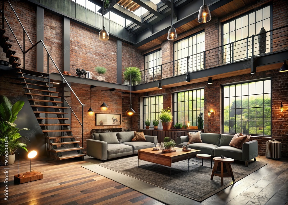 Curated visual reference: Gallery Detail: Urban Loft Industrial Chic Lift Recliner Distressed Brick Walls Moody