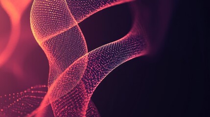 Poster - Abstract DNA molecule background with geometric dynamic waves. Perfect for science, technology, and chemistry-themed banners and wallpapers. Clean, modern design with scientific appeal.