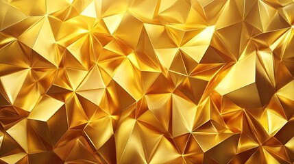Poster - Abstract geometric background in gold, featuring polygonal elements and a shiny, modern look for high-quality vector illustrations.