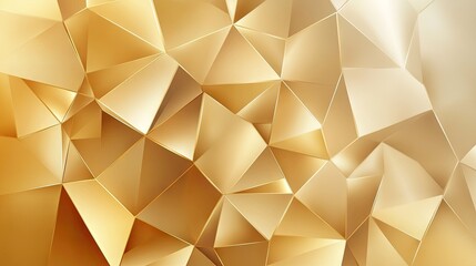 Poster - Abstract geometric background in gold, featuring polygonal elements and a shiny, modern look for high-quality vector illustrations.