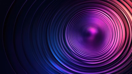 Poster - Abstract rings with a circle gradient creating a futuristic ripple background. Geometric stripe lines provide a sleek design for technology, web, social media, and advertising.