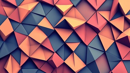 Poster - Abstract seamless background with triangular shapes and shadowing effects, perfect for a stylish and creative website or banner design.