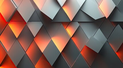 Poster - Abstract seamless background with triangular shapes and shadowing effects, perfect for a stylish and creative website or banner design.