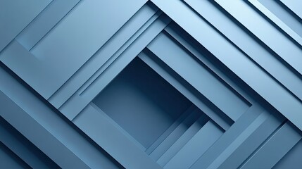 Poster - Blue-grey shadow lines in a geometric pattern create a modern, futuristic background. The abstract design includes blank space for text or additional vector graphics.