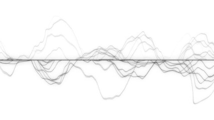 Aufkleber - Rippling abstract waveform animation background concept