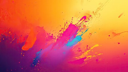 Poster - Bold and vibrant abstract background with dynamic color splashes. Great for adding a touch of creativity to presentations, posters, and online content.