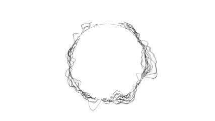 Aufkleber - Circular waveform animation background concept