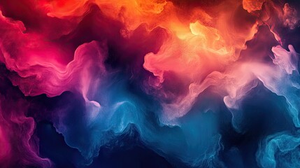 Poster - Colorful abstract background with a mix of warm and cool tones creating a balanced and engaging visual. Ideal for diverse applications, from digital art to branding projects.