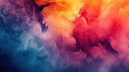Poster - Colorful abstract background with a mix of warm and cool tones creating a balanced and engaging visual. Ideal for diverse applications, from digital art to branding projects.