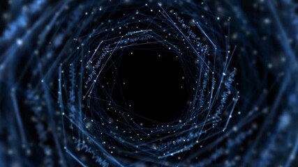 Poster - Circular waveform animation background concept