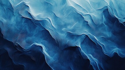 Poster - Cool blue abstract background featuring subtle wave patterns and layered textures. Ideal for creating depth in digital art, website designs, and presentation slides.