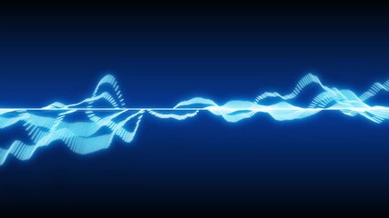 Fototapete - Rippling abstract waveform animation background concept