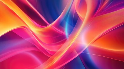 Poster - Dynamic color abstract background with bold, intersecting lines and vibrant gradients. Perfect for creating a sense of movement and excitement in digital media and graphics.