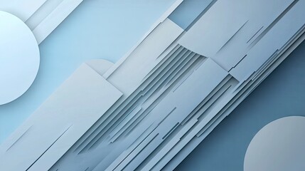 Poster - Elegant abstract design with blue-grey geometric shadow lines on a contemporary background. The futuristic style includes generous blank space for text or graphic overlays.