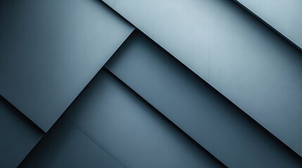 Poster - Elegant abstract design with blue-grey geometric shadow lines on a contemporary background. The futuristic style includes generous blank space for text or graphic overlays.