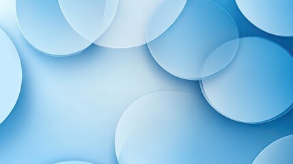 Poster - Elegant blue gradient round shapes with Neumorphism style. Light and clear abstract background, ideal for stylish banners and posters.