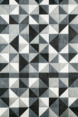 Sticker - Monochrome geometric pattern with triangles and squares.