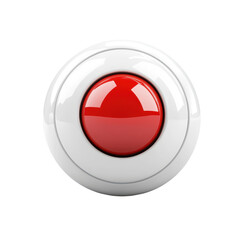 Poster - A red button with a white background