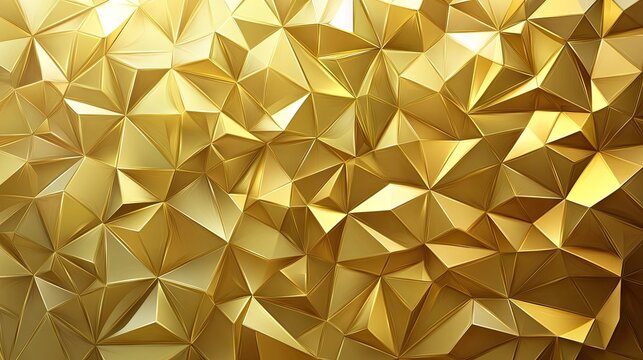 Gold geometric polygonal pattern on a sleek background, offering a refined and stylish design for vector illustrations and luxury graphics.