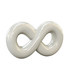 Poster - The image is a white, curved line that looks like an infinity symbol