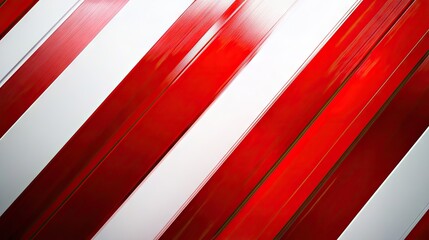Fototapete - Modern abstract background design template with striking red and white diagonal stripes. Clean lines and vibrant colors create a dynamic and professional look.