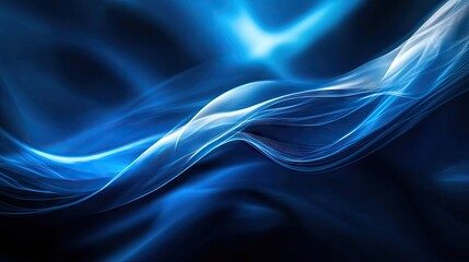Poster - Modern blue abstract background with a blend of textured patterns and smooth, flowing lines. Perfect for sophisticated designs, corporate presentations, and tech-oriented projects.
