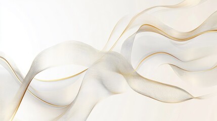 Poster - Premium vector illustration of abstract luxury golden lines on a clean white background, ideal for sophisticated and elegant design themes.