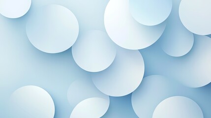 Poster - Soft blue gradient round shapes with Neumorphism style. Clean and simple design on a clear background, suitable for any banner or poster.