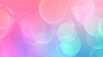 Poster - Soft gradient abstract background with large, translucent circles in a range of pastel colors. Great for stylish website backgrounds and creative design elements.