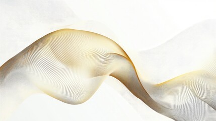 Poster - Sophisticated abstract luxury golden lines on a white backdrop, designed to add a touch of elegance and refinement to vector illustrations.