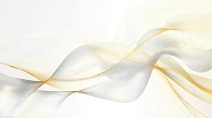 Poster - Sophisticated abstract luxury golden lines on a white backdrop, designed to add a touch of elegance and refinement to vector illustrations.