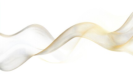 Poster - Stylish and modern abstract golden lines isolated on a white background, offering a chic and luxurious feel for vector design templates.