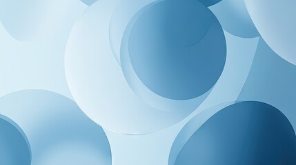 Poster - Trendy blue gradient round shapes on a soft, clear background with Neumorphism design. Ideal for sleek banners, posters, and modern graphic designs. -