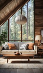 Wall Mural - Mid century modern and transitional modern interior dÃ©cor 