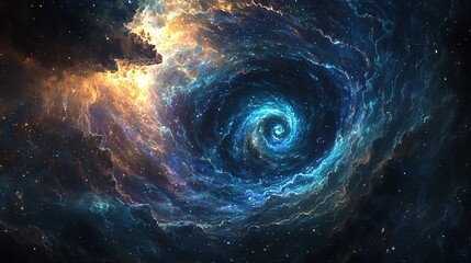 Poster - Spiral galaxy in space