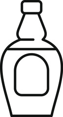 Poster - simple line drawing of a bottle of maple syrup, perfect for representing breakfast, sweetness, or ca
